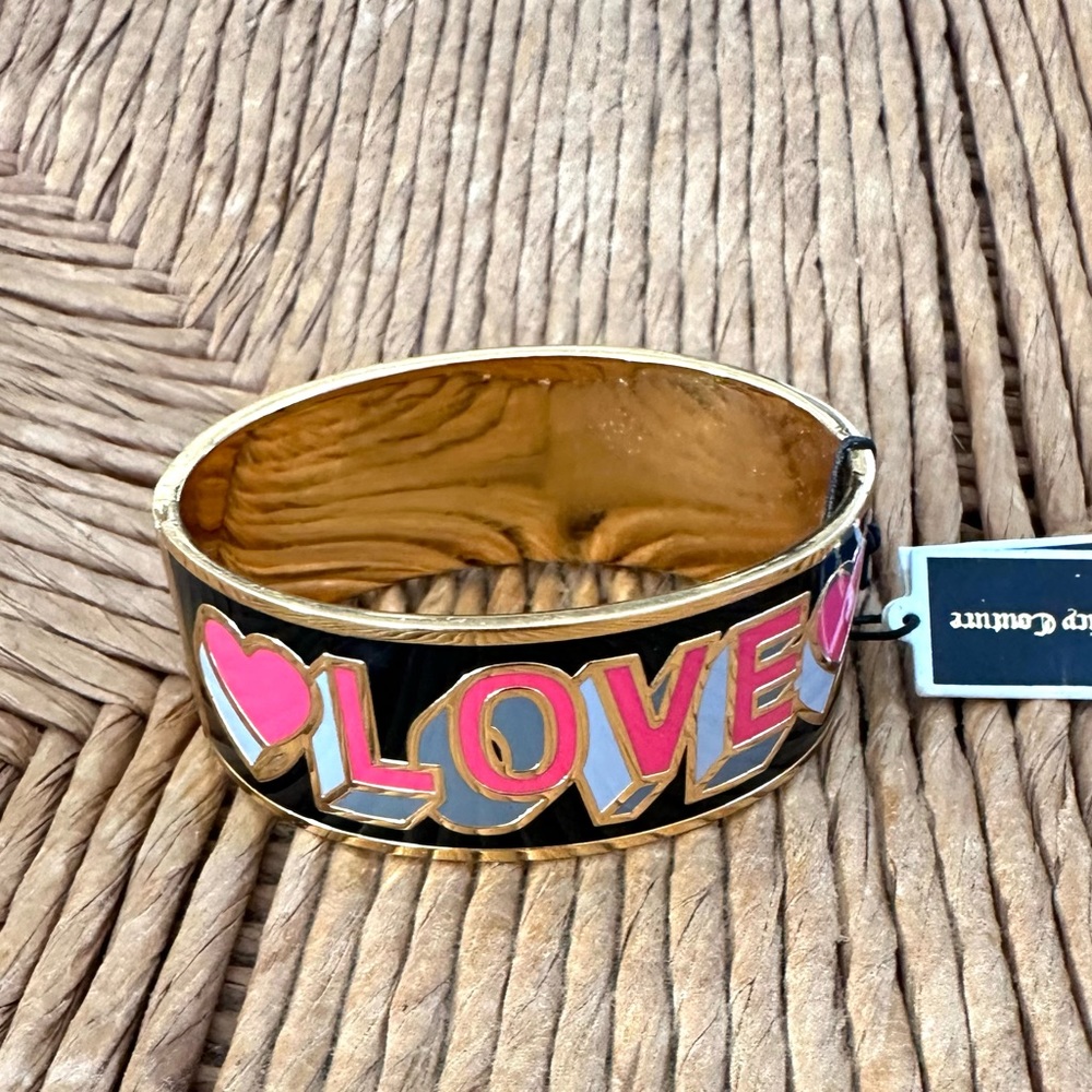 NWT Juicy Couture Enamel LOVE Bangle Bracelet